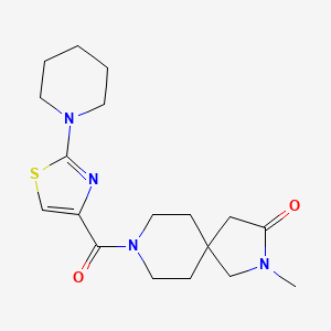 molecular formula C18H26N4O2S B5553149 2-methyl-8-{[2-(1-piperidinyl)-1,3-thiazol-4-yl]carbonyl}-2,8-diazaspiro[4.5]decan-3-one 