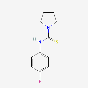 molecular formula C11H13FN2S B5553151 N-(4-fluorophenyl)-1-pyrrolidinecarbothioamide 