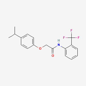 molecular formula C18H18F3NO2 B5553155 2-(4-isopropylphenoxy)-N-[2-(trifluoromethyl)phenyl]acetamide 