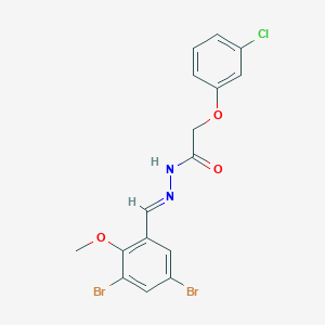 molecular formula C16H13Br2ClN2O3 B5553178 2-(3-氯苯氧基)-N'-(3,5-二溴-2-甲氧基亚苄基)乙酰肼 