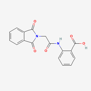 molecular formula C17H12N2O5 B5553181 2-{[(1,3-dioxo-1,3-dihydro-2H-isoindol-2-yl)acetyl]amino}benzoic acid 