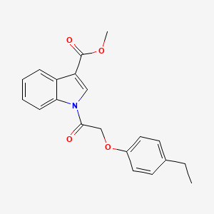 molecular formula C20H19NO4 B5553199 methyl 1-[(4-ethylphenoxy)acetyl]-1H-indole-3-carboxylate 