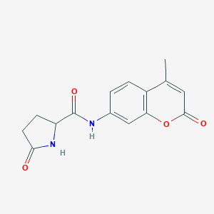 molecular formula C15H14N2O4 B555320 (2S)-N-(4-methyl-2-oxochromen-7-yl)-5-oxopyrrolidine-2-carboxamide CAS No. 66642-36-2