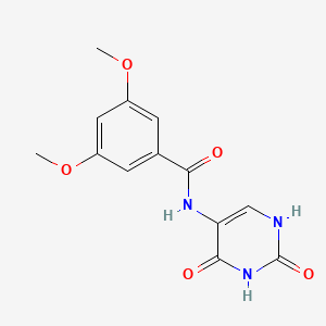 molecular formula C13H13N3O5 B5553254 N-(2,4-dioxo-1,2,3,4-tetrahydro-5-pyrimidinyl)-3,5-dimethoxybenzamide 