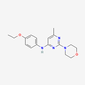 molecular formula C17H22N4O2 B5553268 N-(4-乙氧基苯基)-6-甲基-2-(4-吗啉基)-4-嘧啶胺 
