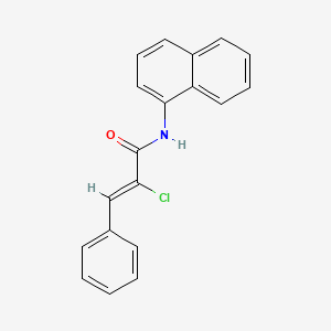 molecular formula C19H14ClNO B5553274 2-氯-N-1-萘甲酰-3-苯基丙烯酰胺 