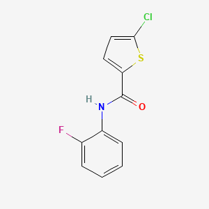 molecular formula C11H7ClFNOS B5553280 5-氯-N-(2-氟苯基)-2-噻吩甲酰胺 