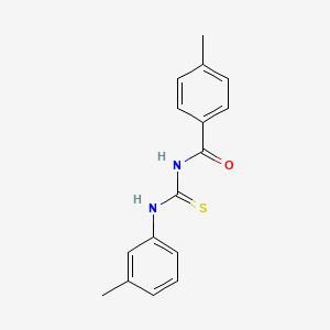 molecular formula C16H16N2OS B5553301 4-methyl-N-{[(3-methylphenyl)amino]carbonothioyl}benzamide 