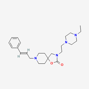 molecular formula C24H36N4O2 B5553307 3-[2-(4-ethylpiperazin-1-yl)ethyl]-8-[(2E)-3-phenylprop-2-en-1-yl]-1-oxa-3,8-diazaspiro[4.5]decan-2-one 