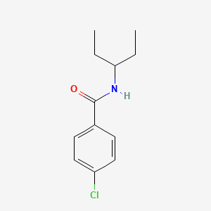 molecular formula C12H16ClNO B5553311 4-氯代-N-(1-乙基丙基)苯甲酰胺 