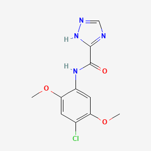 molecular formula C11H11ClN4O3 B5553314 N-(4-氯-2,5-二甲氧基苯基)-1H-1,2,4-三唑-3-甲酰胺 