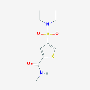 molecular formula C10H16N2O3S2 B5553318 4-[(diethylamino)sulfonyl]-N-methyl-2-thiophenecarboxamide 