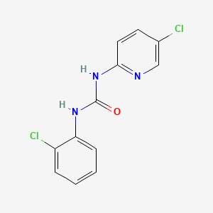 molecular formula C12H9Cl2N3O B5553340 N-(2-氯苯基)-N'-(5-氯-2-吡啶基)脲 