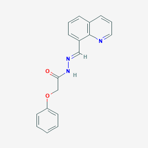 molecular formula C18H15N3O2 B5553350 2-苯氧基-N'-(8-喹啉亚甲基)乙酰肼 