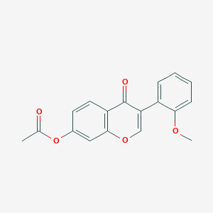molecular formula C18H14O5 B5553400 3-(2-methoxyphenyl)-4-oxo-4H-chromen-7-yl acetate CAS No. 6160-69-6