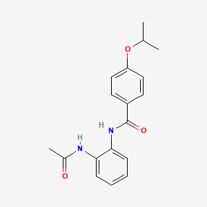 molecular formula C18H20N2O3 B5553416 N-[2-(乙酰氨基)苯基]-4-异丙氧基苯甲酰胺 