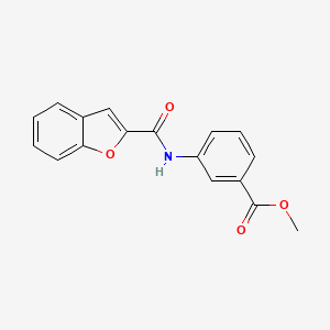 molecular formula C17H13NO4 B5553433 3-[(1-苯并呋喃-2-羰基)氨基]苯甲酸甲酯 