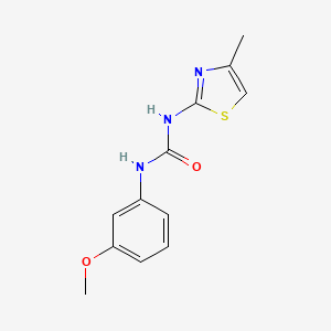 molecular formula C12H13N3O2S B5553452 N-(3-甲氧基苯基)-N'-(4-甲基-1,3-噻唑-2-基)脲 