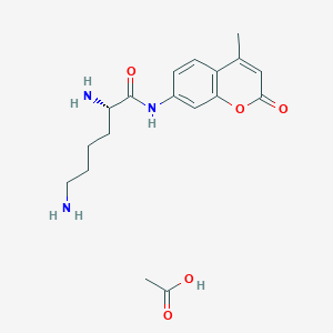 molecular formula C18H25N3O5 B555347 L-赖氨酸-7-酰胺-4-甲基香豆素乙酸盐 CAS No. 201853-23-8