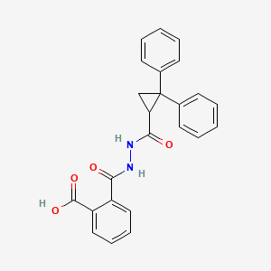 molecular formula C24H20N2O4 B5553475 2-({2-[(2,2-二苯基环丙基)羰基]胂基}羰基)苯甲酸 