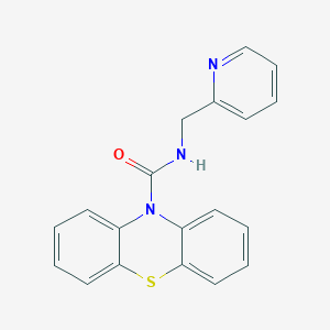 molecular formula C19H15N3OS B5553531 N-(2-pyridinylmethyl)-10H-phenothiazine-10-carboxamide 