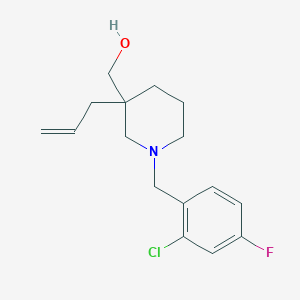 molecular formula C16H21ClFNO B5553541 [3-烯丙基-1-(2-氯-4-氟苄基)哌啶-3-基]甲醇 