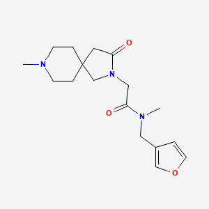 molecular formula C17H25N3O3 B5553570 N-(3-呋喃甲基)-N-甲基-2-(8-甲基-3-氧代-2,8-二氮杂螺[4.5]癸-2-基)乙酰胺 