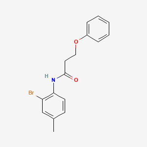 molecular formula C16H16BrNO2 B5553572 N-(2-bromo-4-methylphenyl)-3-phenoxypropanamide 