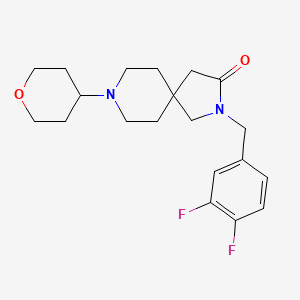 molecular formula C20H26F2N2O2 B5553591 2-(3,4-difluorobenzyl)-8-(tetrahydro-2H-pyran-4-yl)-2,8-diazaspiro[4.5]decan-3-one 