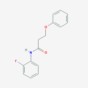 molecular formula C15H14FNO2 B5553603 N-(2-氟苯基)-3-苯氧基丙酰胺 CAS No. 304888-73-1