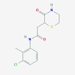 molecular formula C13H15ClN2O2S B5553610 N-(3-氯-2-甲基苯基)-2-(3-氧代-2-硫代吗啉基)乙酰胺 