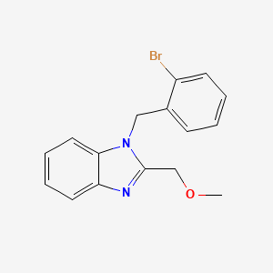 molecular formula C16H15BrN2O B5553621 1-(2-bromobenzyl)-2-(methoxymethyl)-1H-benzimidazole 