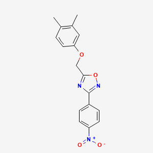 molecular formula C17H15N3O4 B5553625 5-[(3,4-二甲基苯氧基)甲基]-3-(4-硝基苯基)-1,2,4-恶二唑 