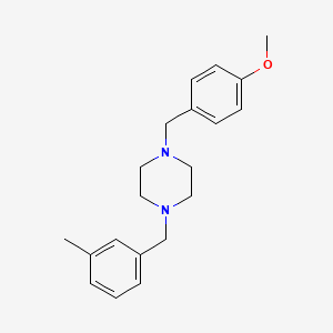 molecular formula C20H26N2O B5553703 1-(4-methoxybenzyl)-4-(3-methylbenzyl)piperazine 