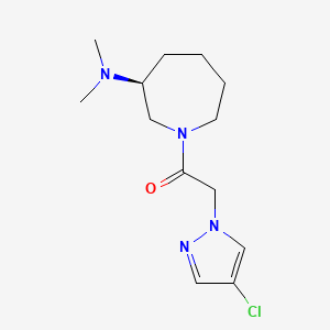 molecular formula C13H21ClN4O B5553715 (3S)-1-[(4-chloro-1H-pyrazol-1-yl)acetyl]-N,N-dimethylazepan-3-amine 