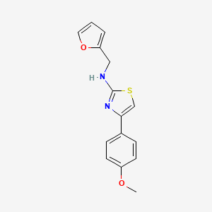 molecular formula C15H14N2O2S B5553728 N-(2-furylmethyl)-4-(4-methoxyphenyl)-1,3-thiazol-2-amine 