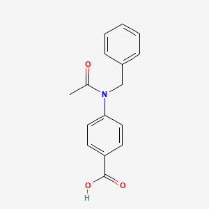 molecular formula C16H15NO3 B5553730 4-[乙酰(苄基)氨基]苯甲酸 
