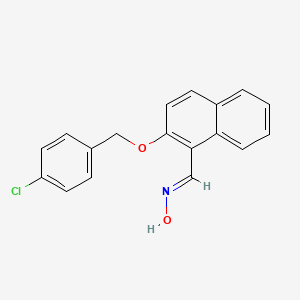 molecular formula C18H14ClNO2 B5553741 2-[(4-chlorobenzyl)oxy]-1-naphthaldehyde oxime 