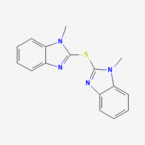 molecular formula C16H14N4S B5553763 2,2'-thiobis(1-methyl-1H-benzimidazole) 