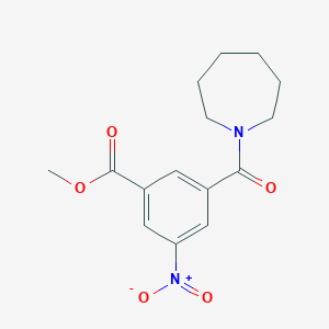 molecular formula C15H18N2O5 B5553766 methyl 3-(1-azepanylcarbonyl)-5-nitrobenzoate 