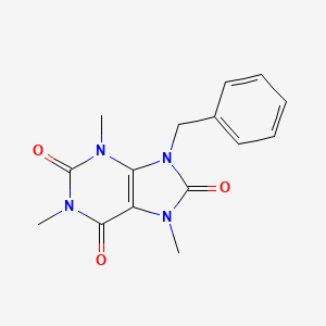 molecular formula C15H16N4O3 B5553808 9-benzyl-1,3,7-trimethyl-7,9-dihydro-1H-purine-2,6,8(3H)-trione 