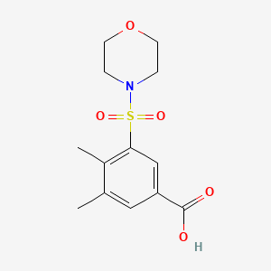 molecular formula C13H17NO5S B5553869 3,4-二甲基-5-(4-吗啉磺酰基)苯甲酸 
