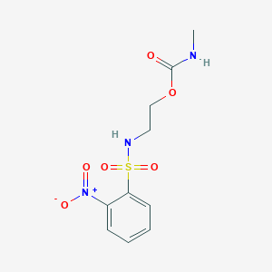 molecular formula C10H13N3O6S B5553911 2-{[(2-nitrophenyl)sulfonyl]amino}ethyl methylcarbamate 