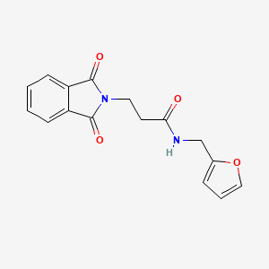 molecular formula C16H14N2O4 B5553914 3-(1,3-二氧代-1,3-二氢-2H-异吲哚-2-基)-N-(2-糠基甲基)丙酰胺 