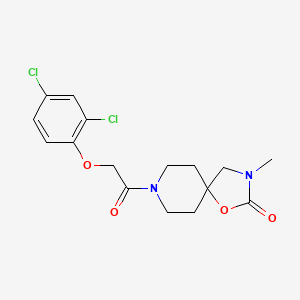 molecular formula C16H18Cl2N2O4 B5553926 8-[(2,4-dichlorophenoxy)acetyl]-3-methyl-1-oxa-3,8-diazaspiro[4.5]decan-2-one 