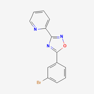 molecular formula C13H8BrN3O B5553990 2-[5-(3-bromophenyl)-1,2,4-oxadiazol-3-yl]pyridine 