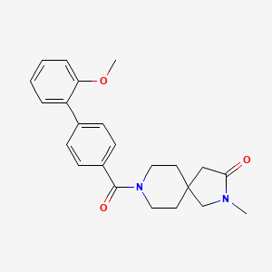 molecular formula C23H26N2O3 B5554003 8-[(2'-methoxy-4-biphenylyl)carbonyl]-2-methyl-2,8-diazaspiro[4.5]decan-3-one 