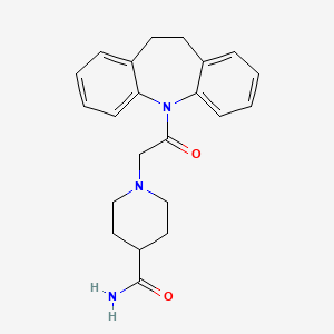 1-[2-(10,11-dihydro-5H-dibenzo[b,f]azepin-5-yl)-2-oxoethyl]-4-piperidinecarboxamide