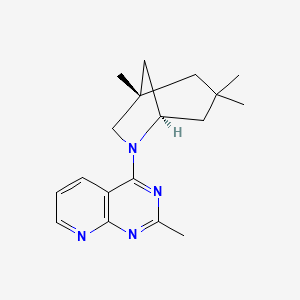 molecular formula C18H24N4 B5554013 2-甲基-4-[(1S*,5R*)-1,3,3-三甲基-6-氮杂双环[3.2.1]辛-6-基]吡啶并[2,3-d]嘧啶 
