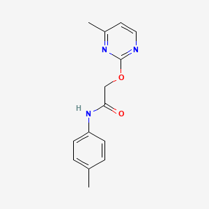 molecular formula C14H15N3O2 B5554052 N-(4-甲基苯基)-2-[(4-甲基-2-嘧啶基)氧基]乙酰胺 